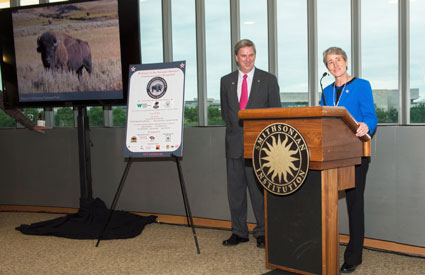 The Vote Bison Coalition held a special reception at the Smithsonian Institution's National Museum of the American Indian to celebrate the adoption of the North American bison as America's national mammal.