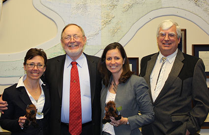 Representative Don Young (AK-At Large) [2nd from left], who is a cosponsor of legislation to designate bison as the National Mammal of the United States, met with representatives of the Wildlife Conservation Society. (Jan. 2013) <b>©Office of Rep. Don Young</b>